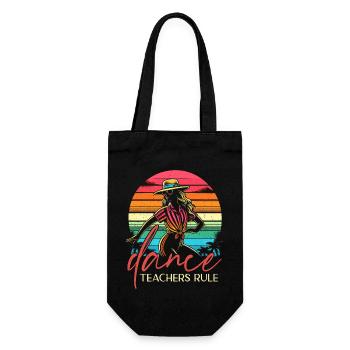 Dance Teachers Rule - Geschenk für Tanzlehrerinnen - Geschenkbeutel für Flaschen - Schwarz - Vorne