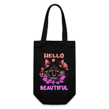 Chat Belle Femmes Élégantes Art Coloré Art - Sac à bouteille - noir - Devant