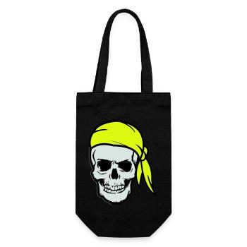 Crâne Pirate Ahoy - Sac à bouteille - noir - Devant