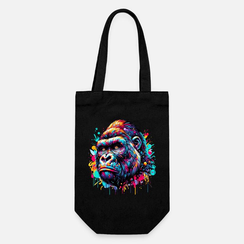 Gorilla - Geschenkbeutel für Flaschen - Schwarz