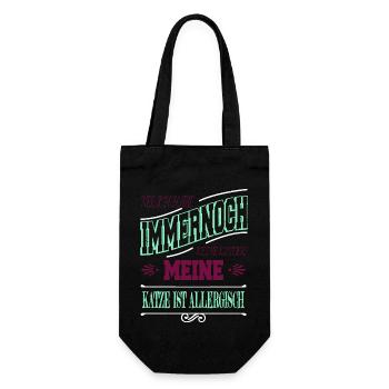 Geek Cool Cat cadeau idée cadeau - Sac à bouteille - noir - Devant