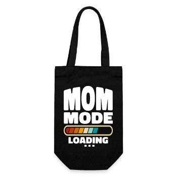 Funny Mom Mode Loading Quote Best Mom Ever - Gift Bag for Bottles - black - Front