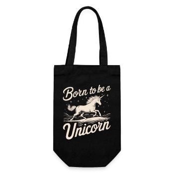 Born to Be a Unicorn - Inspirational Unicorn T-Sh - Gift Bag for Bottles - black - Front