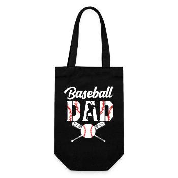 Baseball Papa Emblem T-Shirt - Geschenkbeutel für Flaschen - Schwarz - Vorne