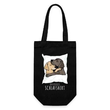 Retriever Nightgown Official Sleep Shirt Dogs - Gift Bag for Bottles - black - Front