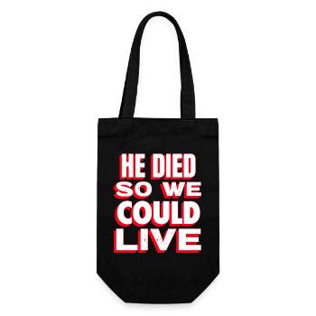 Citation humoristique sur la vie et la mort - Sac à bouteille - noir - Devant