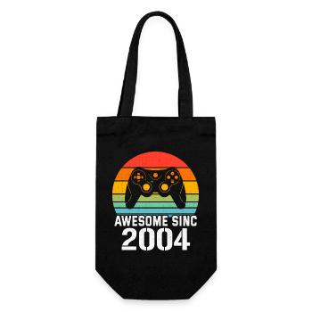 2004 Birthday Gift For All Gamers 2004 - Gift Bag for Bottles - black - Front