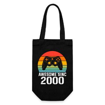 2000 Anniversary Gift For All Gamers 2000 - Gift Bag for Bottles - black - Front