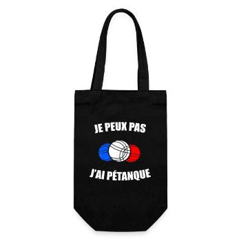 Je Peux pas j'ai les boules Boccia Boule Pétanque - Sac à bouteille - noir - Devant