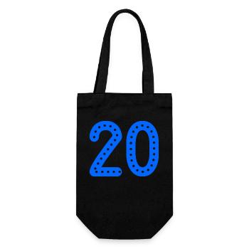 20. 20 YEARS. 20th ANNIVERSARY. 20 YEARS ANNIVERSARY. - Gift Bag for Bottles - black - Front
