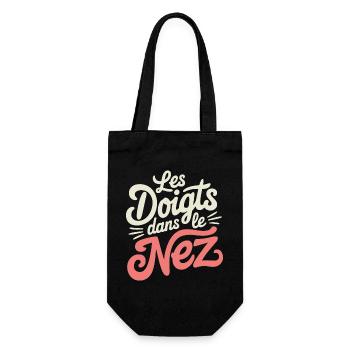 Les doigts dans le nez - Sac à bouteille - noir - Devant