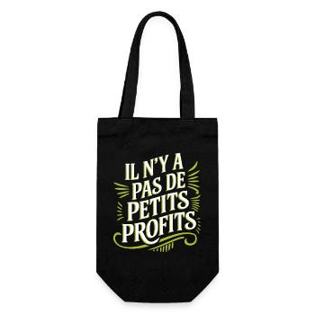 Il n’y a pas de petits profits - Sac à bouteille - noir - Devant