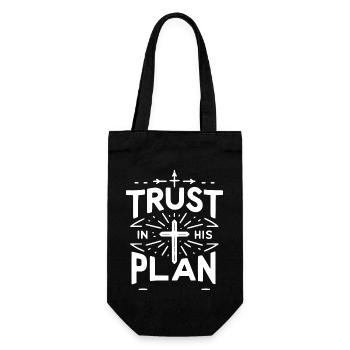 Trust in His Plan - Gift Bag for Bottles - black - Front