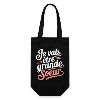 Je vais être grande sœur - Sac à bouteille - noir - Devant