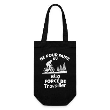 Bike committed to nature and work - Gift Bag for Bottles - black - Front