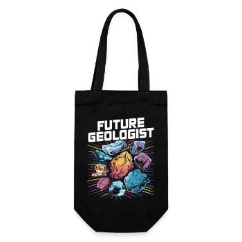 Future Geologist - Passion for Geology - Gift Bag for Bottles - black - Front