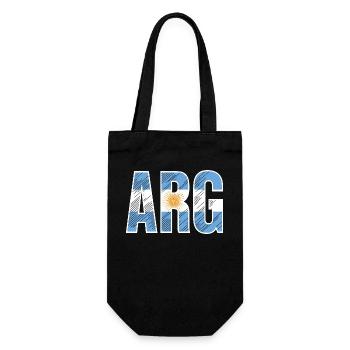 Argentinien - Geschenkbeutel für Flaschen - Schwarz - Vorne
