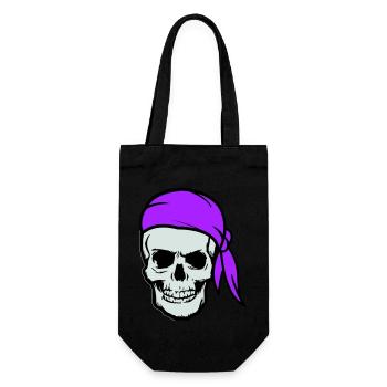 crâne pirate - Sac à bouteille - noir - Devant
