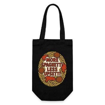 More Spaghetti Less Upsetti - Gift Bag for Bottles - black - Front