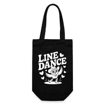 Line Dance mein Hobby - meine Passion - mein Ding - Geschenkbeutel für Flaschen - Schwarz - Vorne