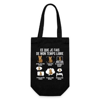 Ce que je fais de mon temps libre – Chat Bengal - Sac à bouteille - noir - Devant