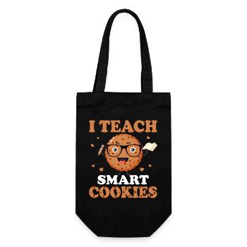 I Teach Smart Cookies – Cute Design - Gift Bag for Bottles - black - Front