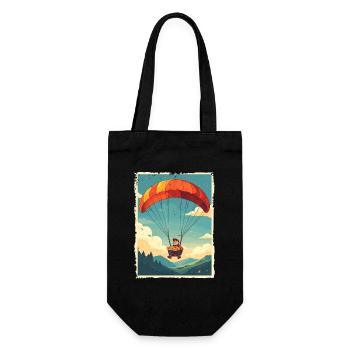 Illustration d'un vol de pizza aventureux - Sac à bouteille - noir - Devant