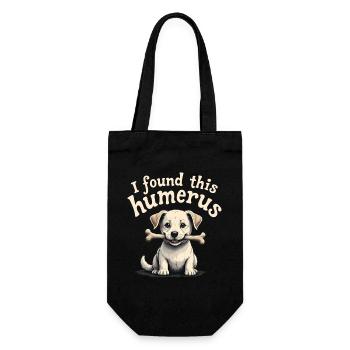 Ich habe diesen Humerus gefunden - Geschenkbeutel für Flaschen - Schwarz - Vorne
