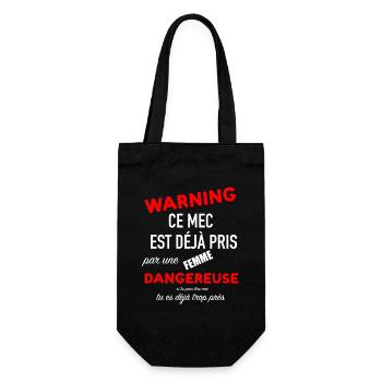 Humor man couple woman jealous valentine's day - Gift Bag for Bottles - black - Front
