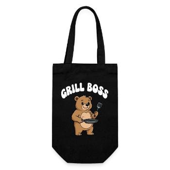 Grill Bear Cooking Design - Sac à bouteille - noir - Devant