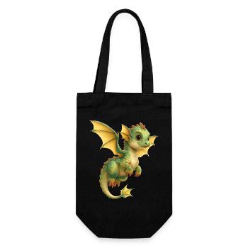 Drache - Geschenkbeutel für Flaschen - Schwarz - Vorne