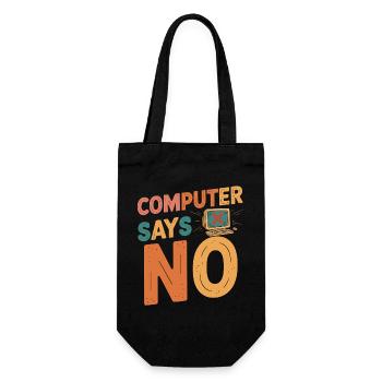 Rétro Computer dit non - Sac à bouteille - noir - Devant