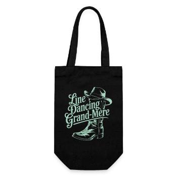 Line Dancing Grandma - Gift Bag for Bottles - black - Front