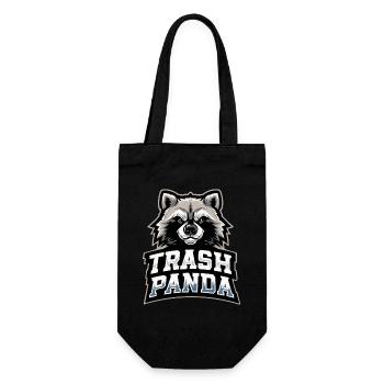 Trash Panda Waschbär Emblem - Geschenkbeutel für Flaschen - Schwarz - Vorne