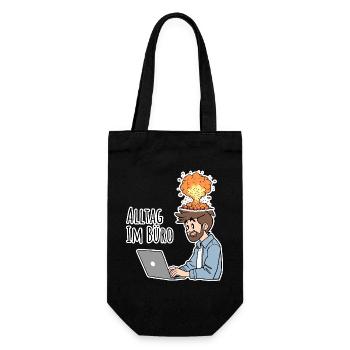 Everyday life in the office - The complete CHAOS - Gift Bag for Bottles - black - Front