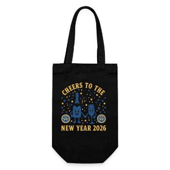 Cheers To The New Year 2026 Celebration Party - Gift Bag for Bottles - black - Front