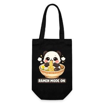 Ramen mode on Panda - Gift Bag for Bottles - black - Front