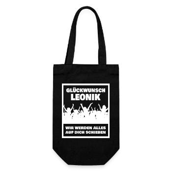 Leonik comme prénom - Sac à bouteille - noir - Devant