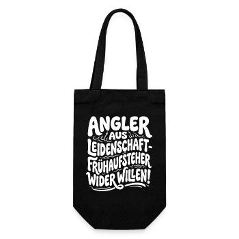 Passionate anglers – early risers - Gift Bag for Bottles - black - Front