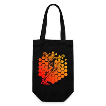 Handball perfekt für jeden Handball fuer Frauen - Geschenkbeutel für Flaschen - Schwarz - Vorne