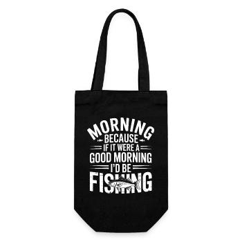 Pêche matinale : si c’était le matin - Sac à bouteille - noir - Devant