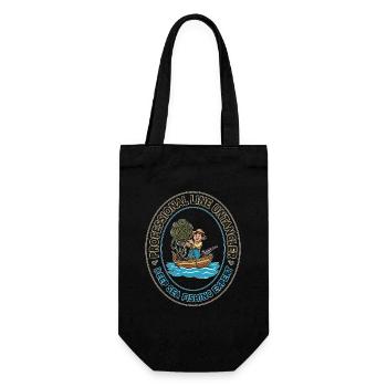 Tiefseelinien-Entangler-Fleck - Geschenkbeutel für Flaschen - Schwarz - Vorne