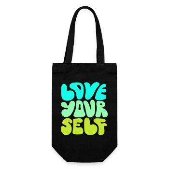 Citation positive pour l’amour de soi : Conception - Sac à bouteille - noir - Devant