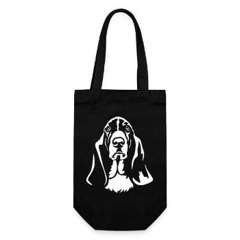 Basset Hound "Black Edition" - Gift Bag for Bottles - black - Front