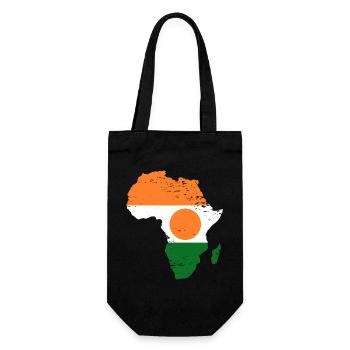 Niger_Flagge_Afrika_used - Gift Bag for Bottles - black - Front