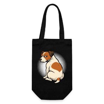 Jack Russel terrier Jack russel Besitzer Jacky - Geschenkbeutel für Flaschen - Schwarz - Vorne