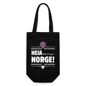 HEIA NORGE! Helt til topps! - Gift Bag for Bottles - black - Front