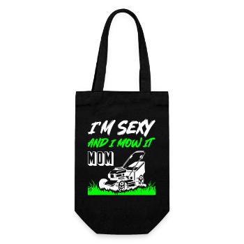 I_Am_Sexy_And_I_Mow_It_Mom - Geschenkbeutel für Flaschen - Schwarz - Vorne