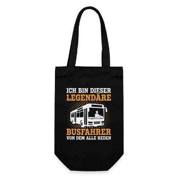 Linienbus Busfahrer Schulbus Busfahrerin Bus - Geschenkbeutel für Flaschen - Schwarz - Vorne