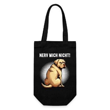 Nerv Mich Nicht Labrador Labradorbesitzer Labbi - Geschenkbeutel für Flaschen - Schwarz - Vorne